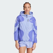 Adidas Own The Run Running WIND.DRY Jacket Lightweight Blue IW0034 Women  s Small