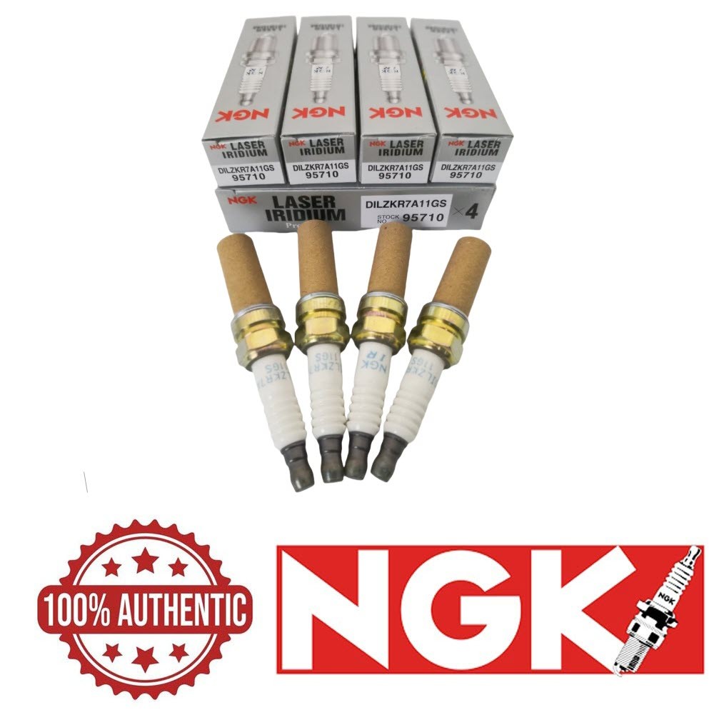 4PCS LASER IRIDIUM NGK 95710 SPARK PLUGS DILZKR7A11GS For Honda Accord Acura