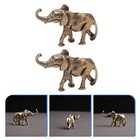 2Pcs Elephant Statue for Home Decor and Creative Car Ornament