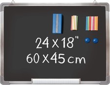Chalkboard Set - Fred Bla Board 24 x 18 inch with 1 Magnetic Eraser,