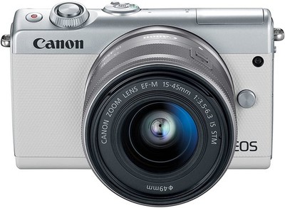 Canon EOS M100 24.2MP Digital Camera - White (Kit w/ EF-M IS STM