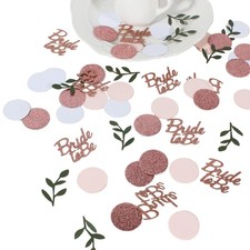 200 PCS Rose Gold Glitter Wedding Table Confetti Greenery Bridal Shower