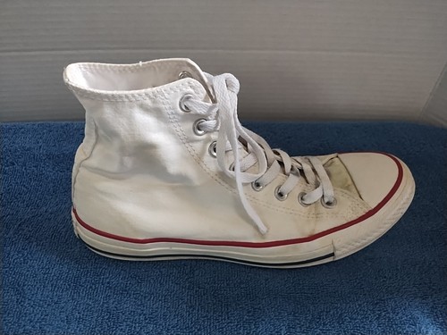 Vintage Converse High Tops Mens 7 Womens 9 White Chuck Taylor Sneakers All Star - Picture 7 of 24