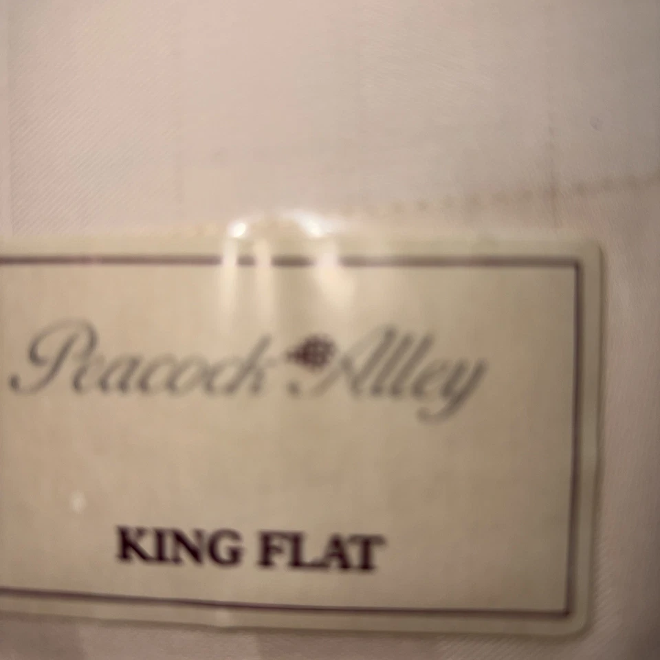 Hoja plana tejida damasco Peacock Alley Duet King Foto 2 de 3