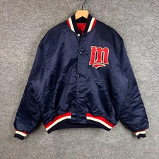 Vintage 90s Starter Minnesota Twins Satin Bomber Jacket MLB Baseball XL