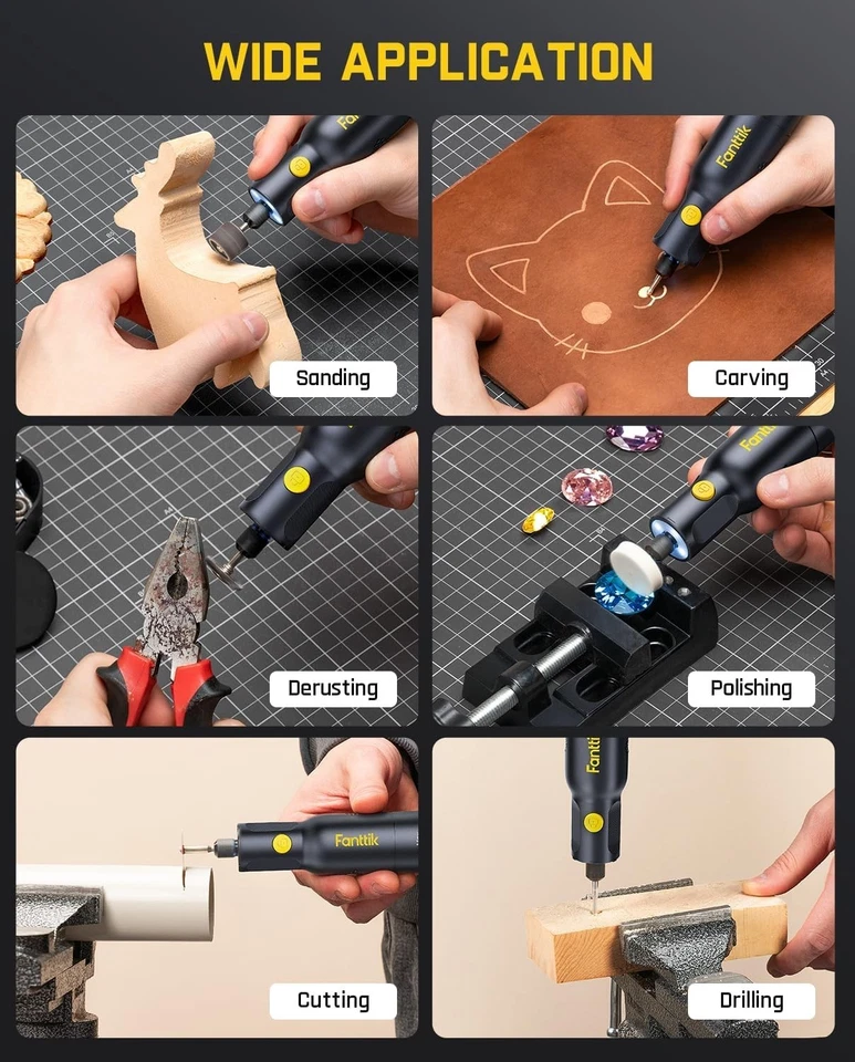 Fanttik F2 PRO Cordless Rotary Tool Kit Strong Magnetic Motor, Revostor Hub, 5 V - Image 3 of 4