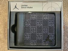 Nike Jordan Monogram Bifold Wallet Black Men New 65, MA0934-023 -NEW