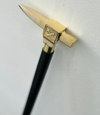 Brass Designer Victorian Handle Head Wooden Walking Stick Axe Cane Gift