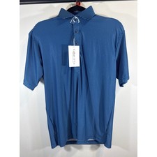 Collars  Co Featherweight Relax Polo Shirt Blue Striped Dress Collar SMALL NWT