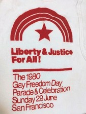 Vtg 1980 S.F. Lesbian / Gay Freedom Day Pride March Celebration Parade Tank top