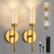 Battery Operated Wireless Wall Lights Rechargeable LED Wall Sconces Dimmable