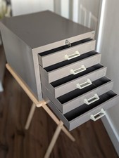 Stor All Steel 5 Drawer Filing Cabinet with Lock and Key Bisley Style