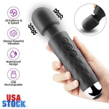 Handheld Massager Wand Vibrating Massage Magic Full Body Therapy Motor 20 Speed