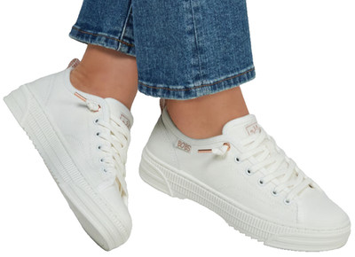 BOBS SKECHERS Copa Slip On Sneakers Women Size 10 Off White Canvas 114640