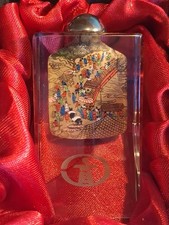 Chines Reverse Painted Glass Encased In Acrylic Paperweight/ Peoples Republic