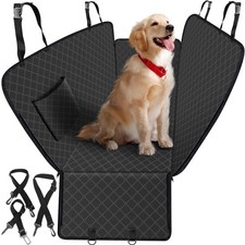 Dog Car Seat Cover for Back Seat with Storage Pocket Dog Hammock Protects Aga...