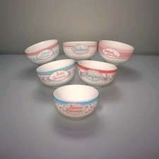 6 Bols à Messages Royal Boch Porcelaine Épaisse 22cl
