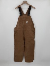 Carhartt FR Overalls Mens 38x30 Duck Double Knee Work Bib Fire Resistant Lined
