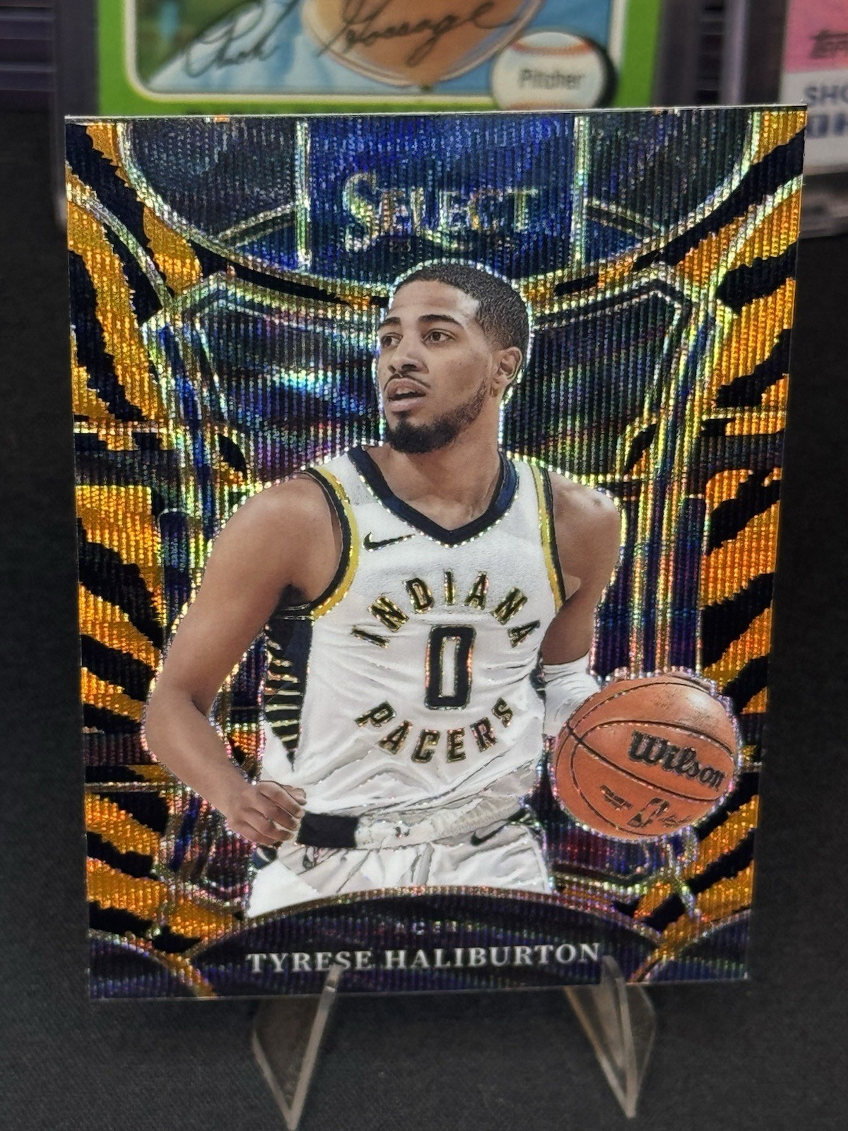 2023-24 Panini Select - Mezzanine Level Tyrese Haliburton #372 Tiger Stripes...