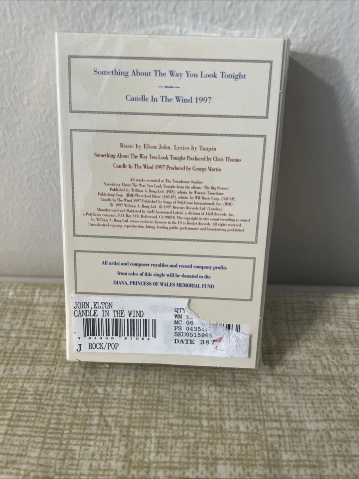 Elton John Something About The Way You Look Tonight (Cassette) Single New - Image 2 of 2