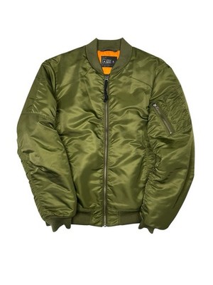 Triple Aught Design MA-1 Flight Jacket Bomber Men s L Green/Orange TAD Gear