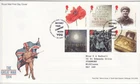 GB Stamps First Day Cover Centenary of WWI (1st), war, army, flag poppy SHS 2014