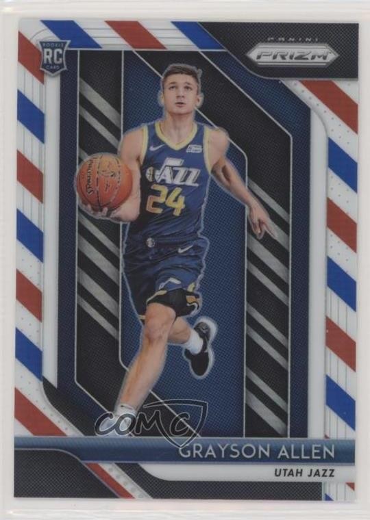2018-19 Panini Prizm Red White & Blue Prizm Grayson Allen #123 1g3