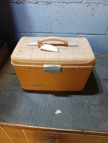 Vintage Starflitw Hard Shell Makeup Toiletries Luggage Case w/ Mirror