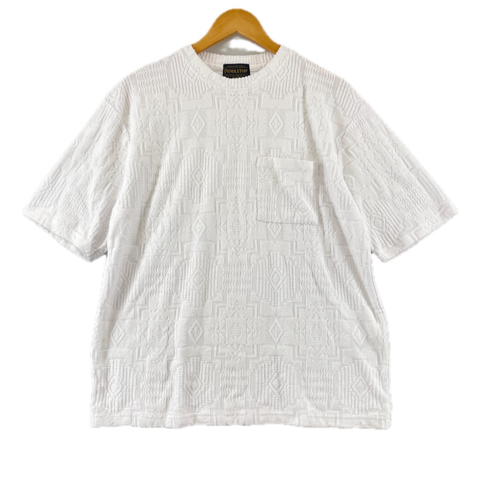 PENDLETON native pattern Short sleeve T-shirt whi… - image 1