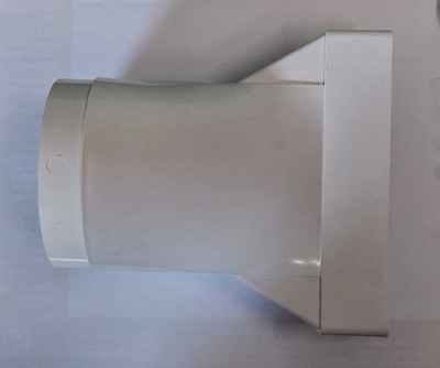 GERADER KANALADAPTER 204 MM BREIT X 60 MM TIEF FÜR 125 MM RUNDROHRE