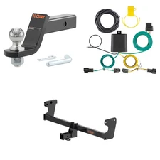 CURT Tow Package 2in Trailer Hitch, Wiring, #45056 Ball Mount Pin & Clip, 13603