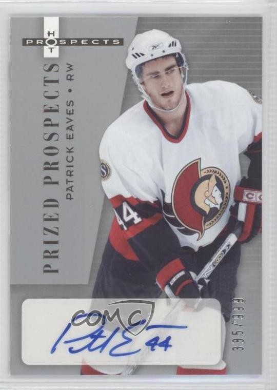 2005-06 Fleer Hot Prospects Prized 385/999 Patrick Eaves #207 Rookie Auto RC 9lc