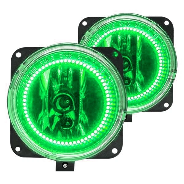 LED Fog Lights Halo Ring Lights Green For 2000-2002 Lincoln LS Foto 2 de 4