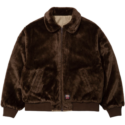 Supreme × Dickies リバーシブルファージャケット(黒・Sサイズ) Supreme Dickies Reversible Quilted Faux Fur Work Jacket (FW25) - $328