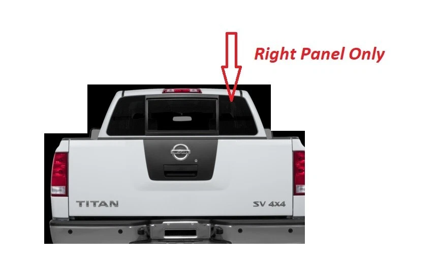 Fit 2004-2015 Nissan Titan Pickup Rear Drop Down Glass Window (Right Panel only) Foto 3 de 4