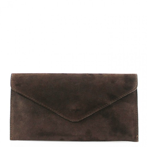 Women Italian Real Leather Suede Envelope Clutch Evening Shoulder Bags - Picture 8 of 32