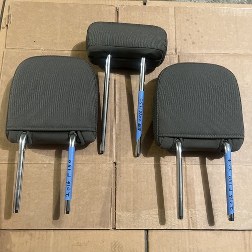 2014 - 2020 FORD F-150 REAR SECOND ROW SEAT LEFT CENTER & RIGHT HEADREST SET OEM - Picture 3 of 3