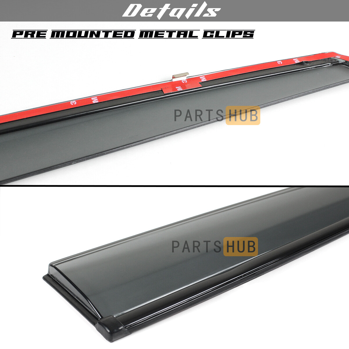 For 18-24 Toyota Camry Mugen Style Window Visor Chrome Trim Vent Guard Deflector
