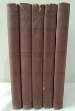 1917 Rudyard Kipling Swastika Vol 1-5 Antique Classic Books Lot Red Doubleday