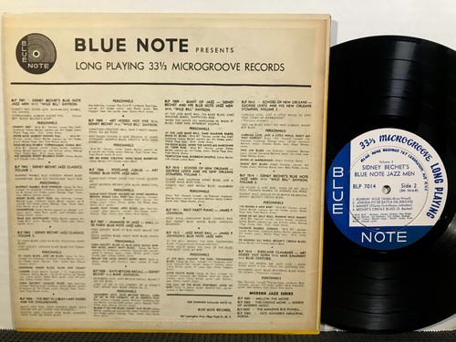 SIDNEY BECHET’S BLUE NOTE JAZZ MEN Vol 2 10” LP BLUE NOTE BLP 7014 MONO DG Jazz - Picture 2 of 2