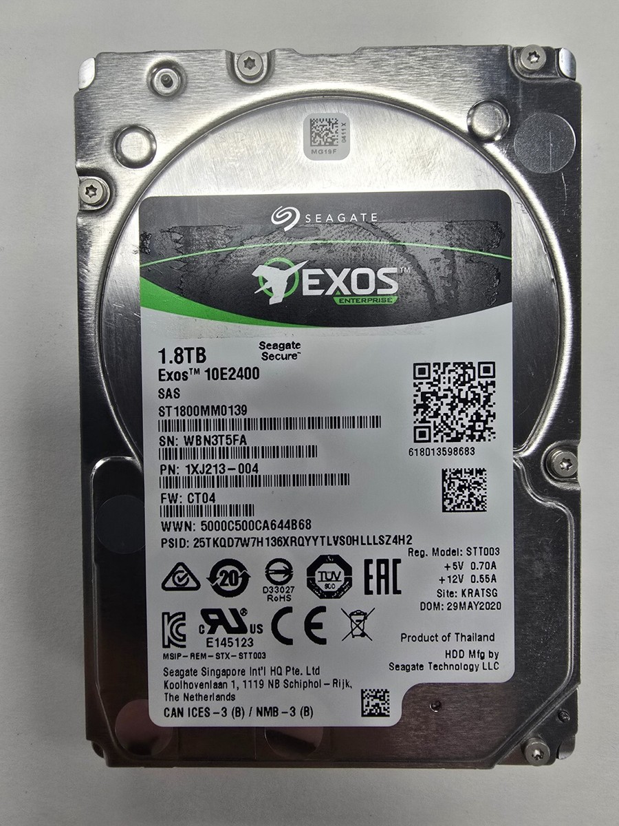 Hard Drive Seagate Exos ST1800MM0139 10K 256MB SAS NEW