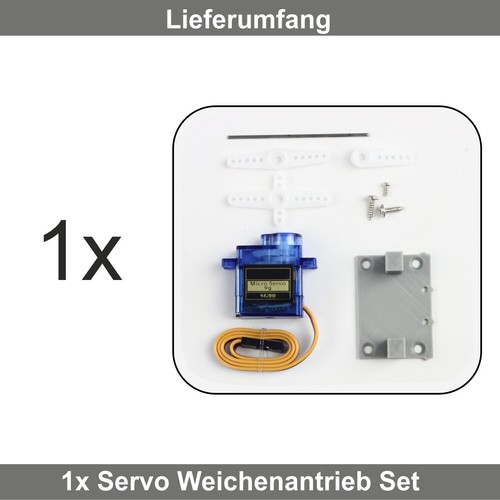 1x Servo Weichenantrieb - Spur H0, TT, N, Z - Servoantrieb Unterflur - SG90 - Bild 2 von 6