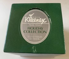 Vtg. Kimberly Clark 1992 Kleenex Holiday Collection White Facial Tissue 70 2 Ply