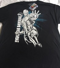 New Marvel Avengers Assemble Iron Man Graphic Comic Black Mens 2XL T-Shirt NWT