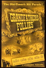 GRANDFATHER'S FOLLIES Movie Press Sheet Musical Short Vaudeville Lynn Baggett