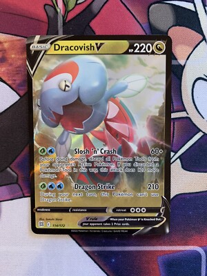 Dracovish V 114/172 Brilliant Stars Full Art Holo Pokmon TCG - NM/MT | eBay Dracovish V 114/172 Brilliant Stars Full Art Holo Pokmon TCG - NM/MT | eBay