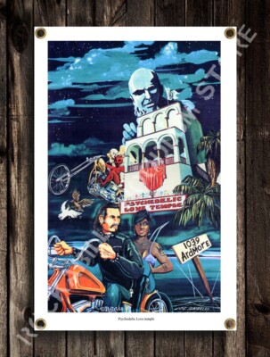 Dave Mann Ed Roth Studios 2' x 3' Banner Bike Chopper Motorcycle Love ...