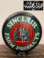 SINCLAIR FARM PRODUCTS Reproduction 13.5" Gas Pump Globe - (Black Body)