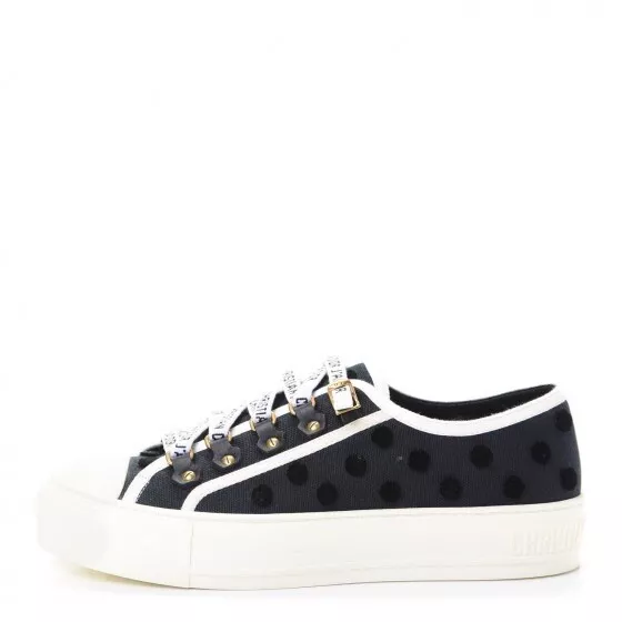 Baskets basses CHRISTIAN DIOR toile à pois Walk'N'Dior 37