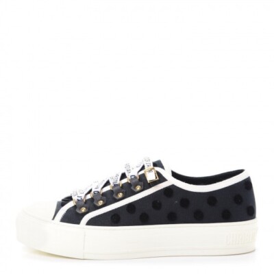 CHRISTIAN DIOR Canvas Dot Walk'N'Dior Low Top Sneakers 37 | eBay